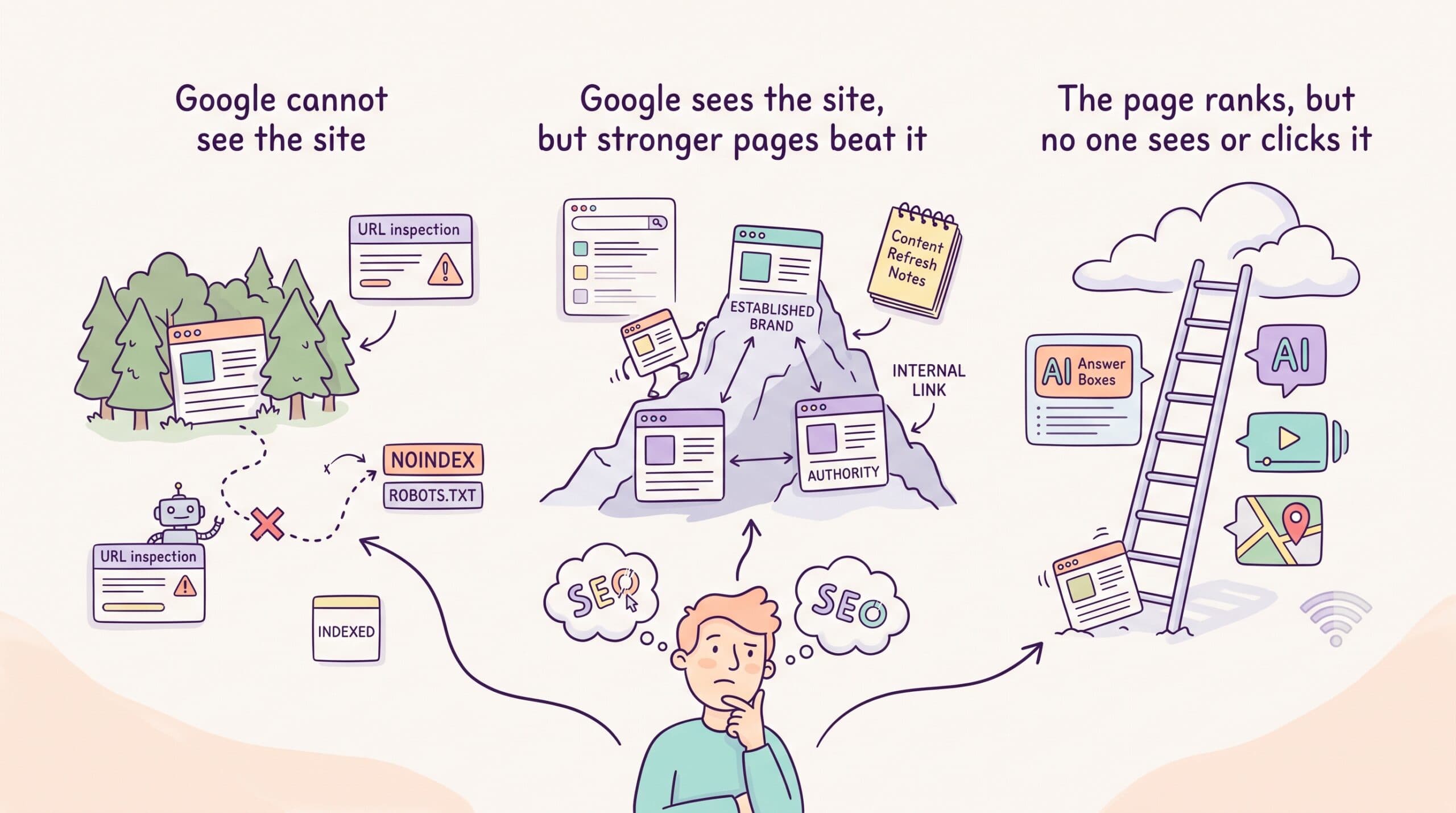 Why Is My Website Not Showing on Google? 14 Reasons, Sorted by How to Diagnose Them